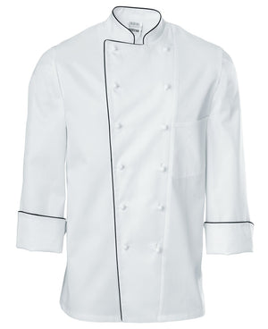 Bluza kucharska męska Premium Chef długi rękaw, wypustka