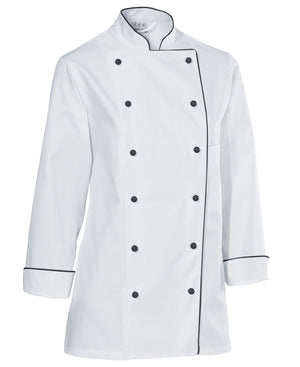 Bluza kucharska damska Premium Chef długi rękaw, wypustka